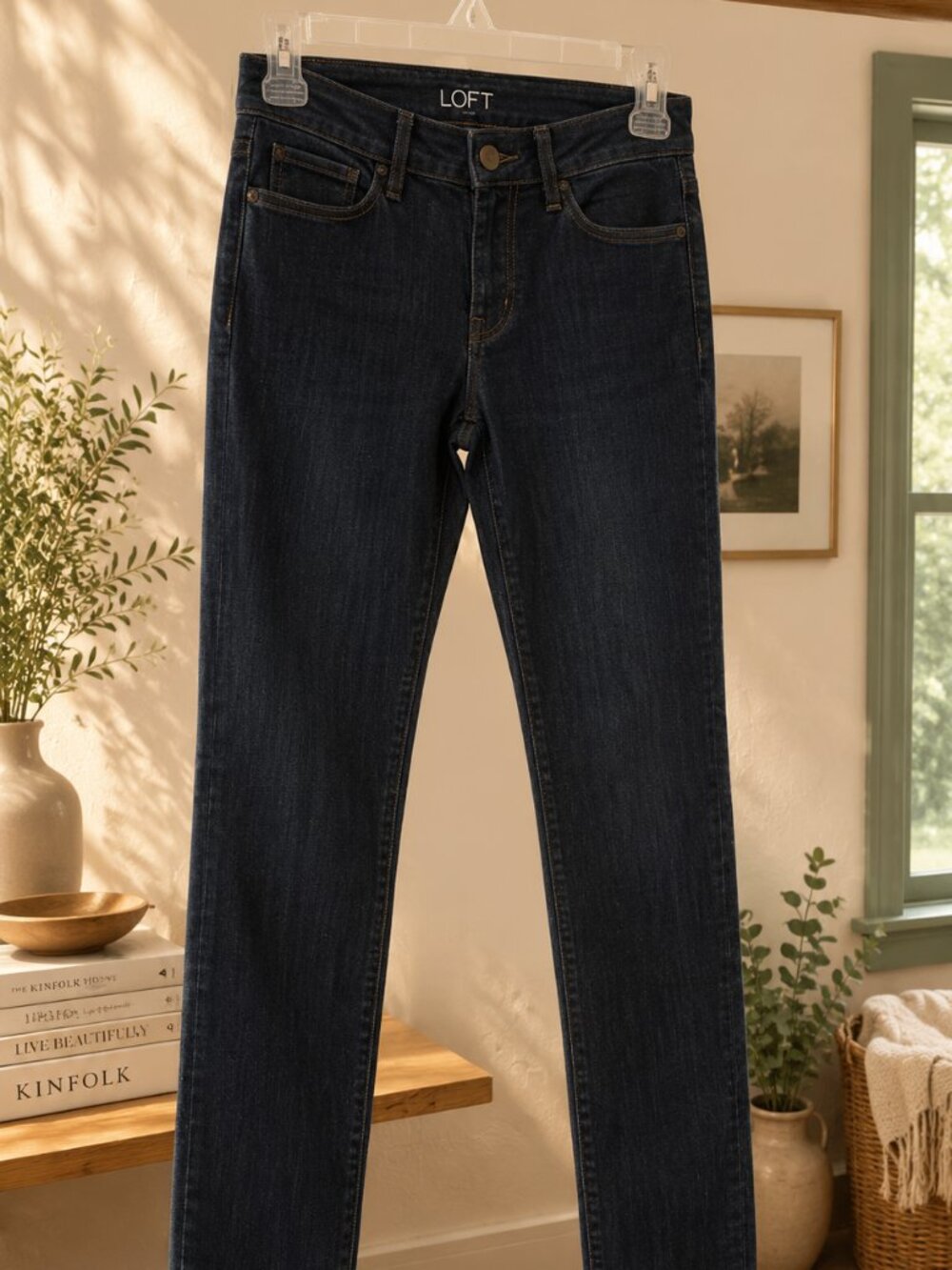 LOFT Modern Skinny Jeans Women's Size 00 Petite Dark Wash Denim